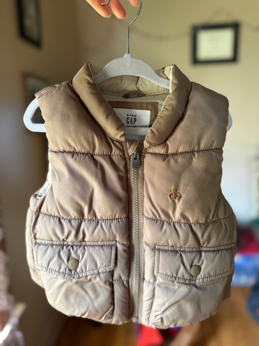 GAP Baby Tan Puffer Vest